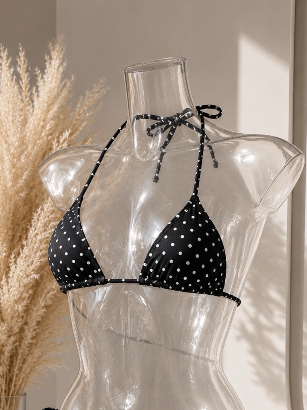 New Victoria’s Secret black/white dot bikini top